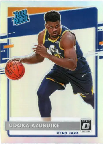 Udoka Azubuike 2020-21 Donruss Optic Holo Rookie Basketball Card for Utah Jazz