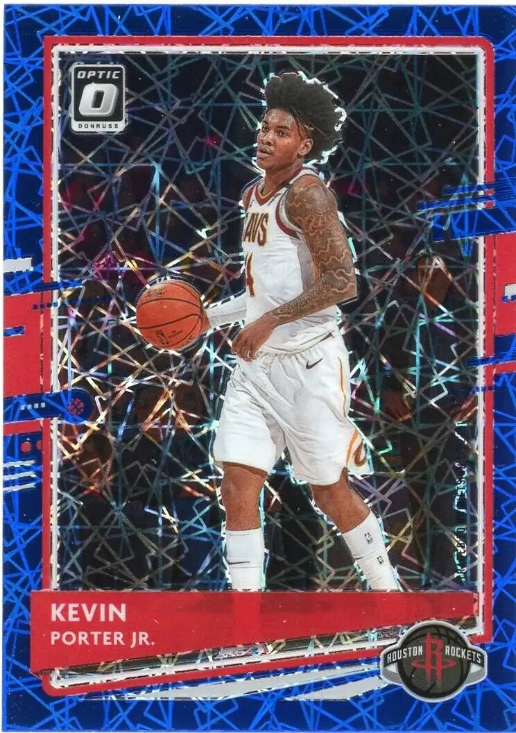 2020-21 Donruss Optic Kevin Porter Jr Blue Velocity basketball card Houston Rockets