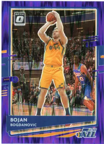 Bojan Bogdanovic 2020-21 Donruss Optic Purple Shock NBA Card Utah Jazz