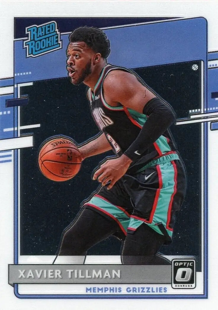 Donruss Optic Xavier Tillman Rookie Basketball Card from Memphis Grizzlies NBA 185