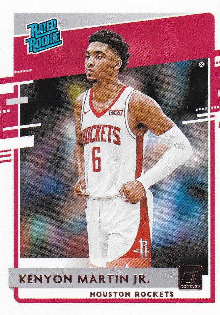 Basketball trading card of Kenyon Martin Jr Rated Rookie for Houston Rockets jersey 6