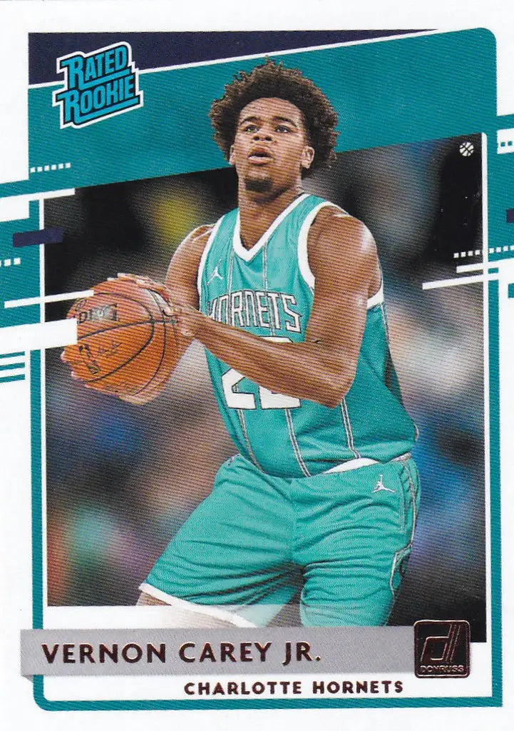 Basketball trading card of Vernon Carey Jr. in action for Charlotte Hornets NBA Hoops