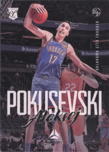 Aleksej Pokusevski basketball card from 2020-21 Panini Chronicles Rookie Luminance