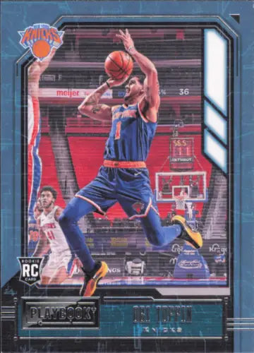 Obi Toppin rookie basketball card from 2020-21 Panini Chronicles #177 New York Knicks