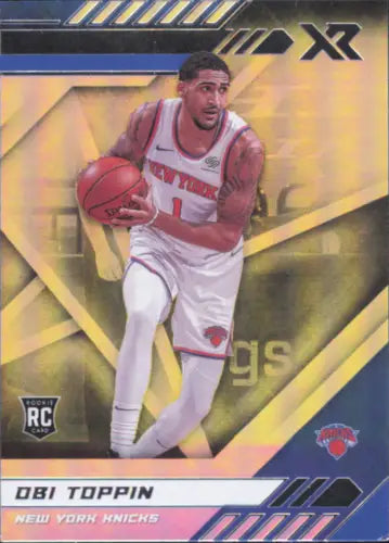 2020-21 Panini Chronicles Obi Toppin Rookie XR Card from New York Knicks collection