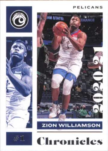 Zion Williamson 2020-21 Panini Chronicles basketball card New Orleans Pelicans NM-MT condition