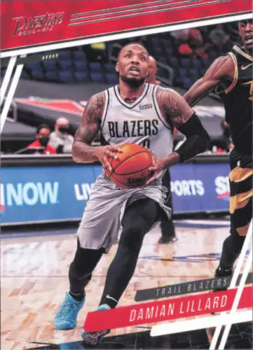 Damian Lillard basketball card from 2020-21 Panini Chronicles Trail Blazers NM-MT