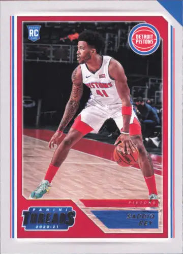 Saddiq Bey basketball card from 2020-21 Panini Chronicles Detroit Pistons collection