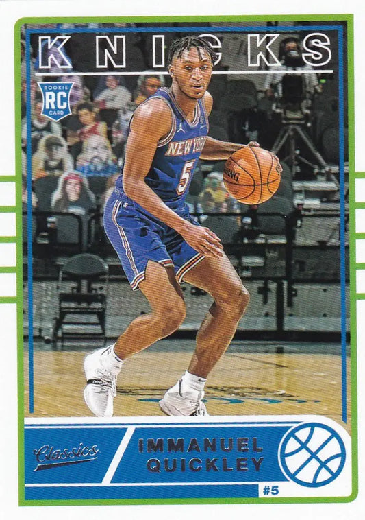 Basketball trading card of New York Knicks’ Immanuel Quickly from Panini Chronicles Classic