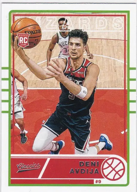 Deni Avdija driving to the basket in dark jersey for Washington Wizards Panini Chronicles Classics