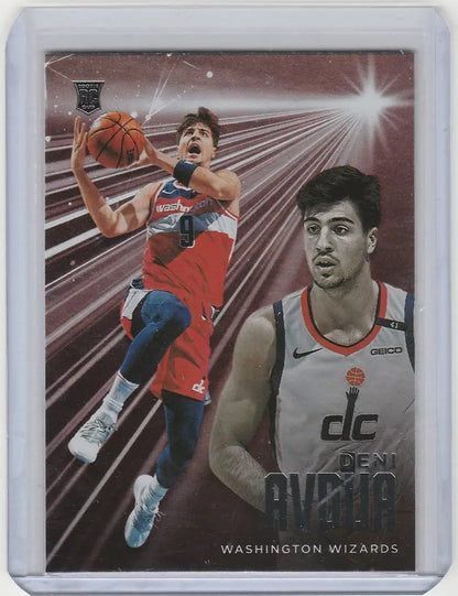 Basketball trading card of Deni Avdija Washington in Panini Chronicles Essentials design