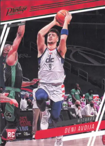 Deni Avdija rookie basketball card from Panini Chronicles Green #71 Wizards NM-MT