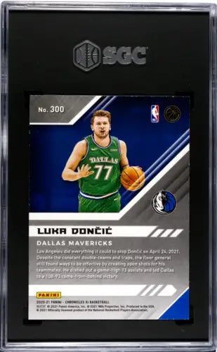 Graded Luka Dončić 2020-21 Panini Chronicles XR Pink Basketball Card SGC 9.5