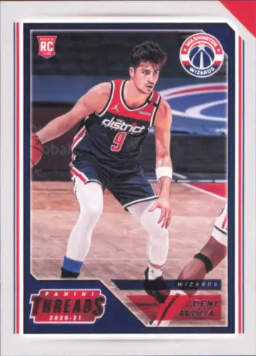 Deni Avdija basketball card from 2020-21 Panini Chronicles Pink NBA rookie collection