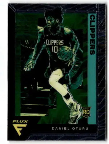 Basketball trading card of Daniel Oturu, Clippers player in dark uniform, NM-MT quality