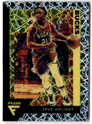 Jrue Holiday basketball card from 2020-21 Panini Flux with original gloss finish