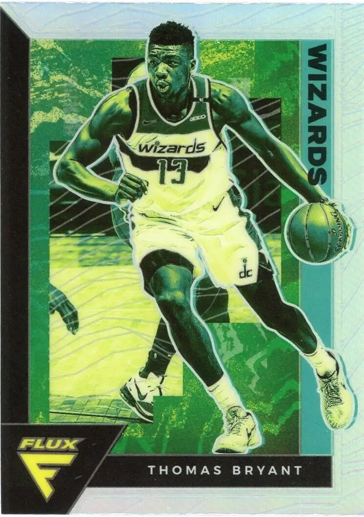 Thomas Bryant Silver basketball card from 2020-21 Panini Flux Washington Wizards NBA