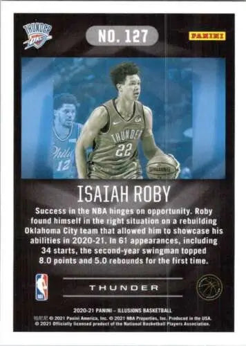 2020-21 Panini Illusions Isaiah Roby NM-MT basketball card with original gloss finish