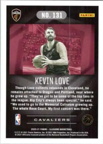 Kevin Love basketball card 2020-21 Panini Illusions Cavaliers original gloss NM-MT