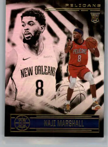 Naji Marshall basketball card from 2020-21 Panini Illusions NM-MT RC original gloss