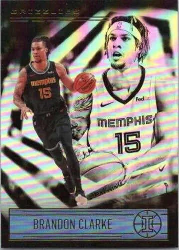 Brandon Clarke basketball card featuring original gloss from Panini Illusions Grizzlies cards typically sell