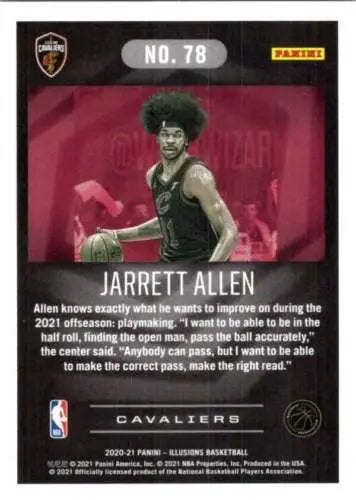 Jarrett Allen basketball card 2020-21 Panini Illusions original gloss Cavaliers ID:41779