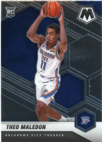 2020-21 Panini Mosaic Theo Maledon Rookie Card Oklahoma City Thunder NM-MT