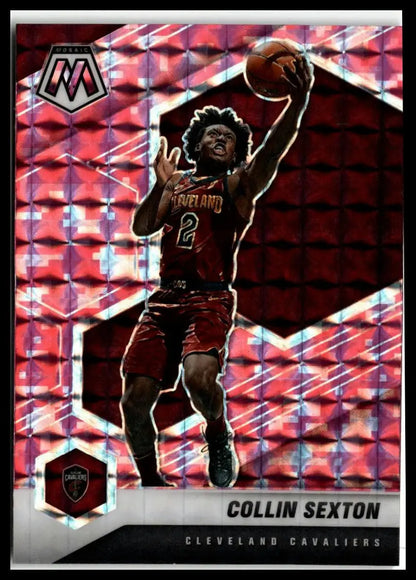 Collin Sexton Mosaic Camo Pink Basketball Card from 2020-21 Panini Mosaic Edition