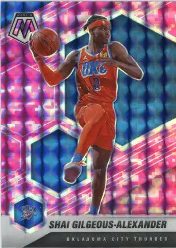 2020-21 Panini Mosaic Camo Pink #103 Shai Gilgeous-Alexander OKC Thunder basketball card