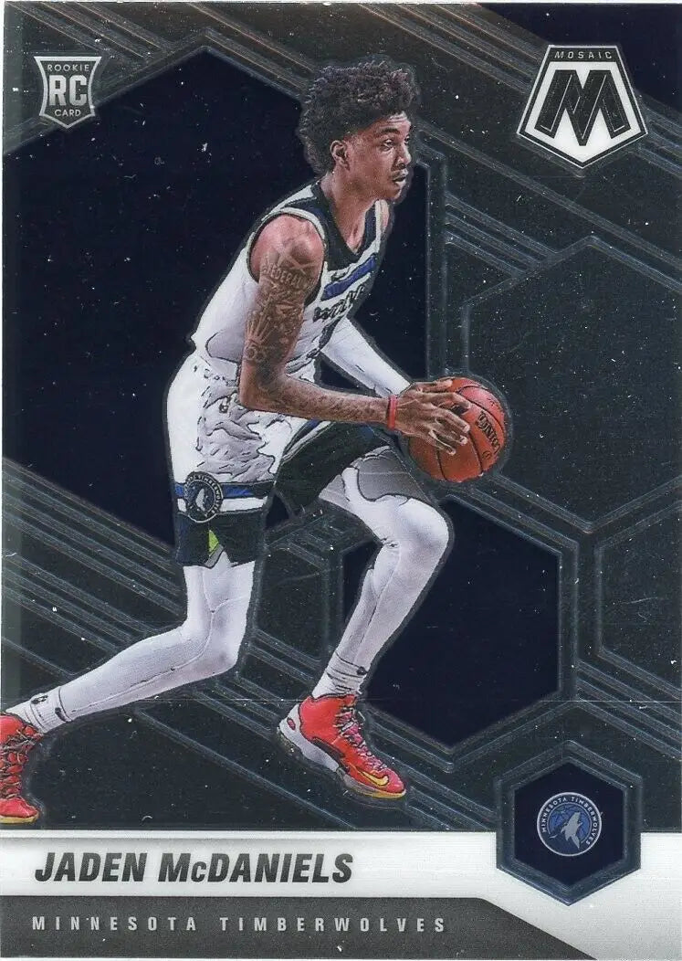 2020-21 Panini Mosaic Jaden McDaniels Rookie Minnesota Timberwolves Basketball Card