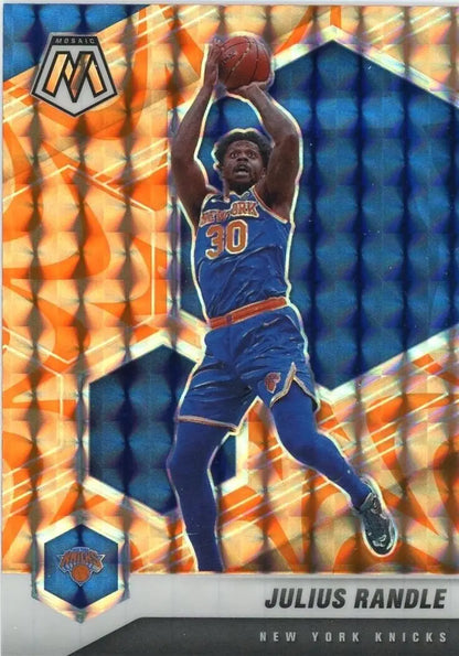 Mosaic Julius Randle Reactive Orange basketball card for New York Knicks collectors