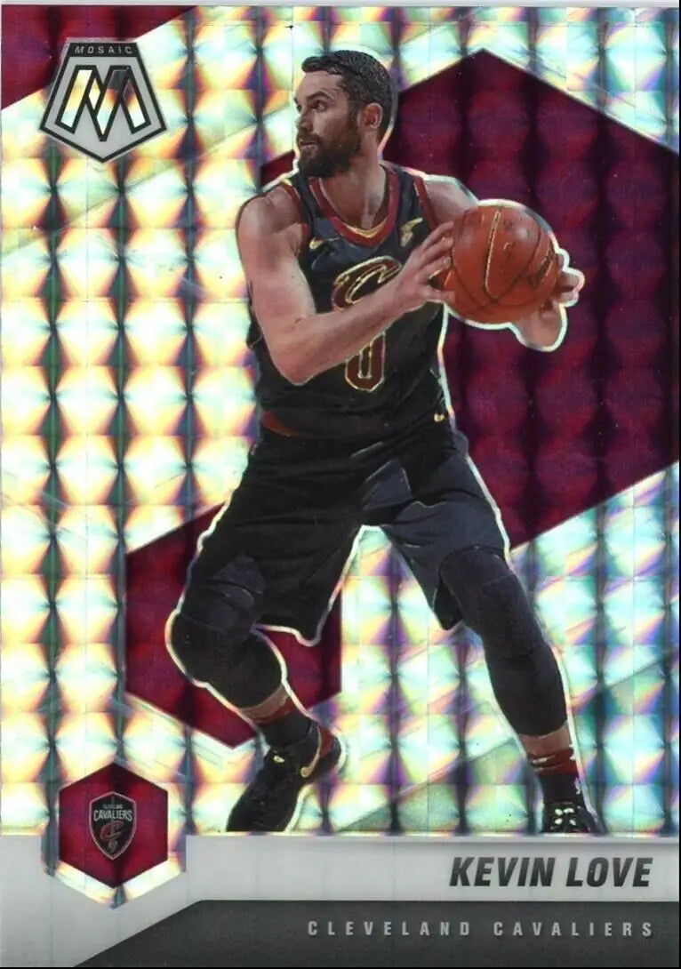 2020-21 Panini Mosaic Kevin Love Mosaic Prizm #101 Cleveland Cavaliers Basketball Card