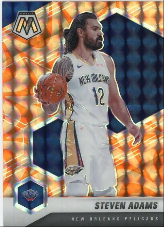 Mosaic Steven Adams Reactive Orange #179 New Orleans Pelicans NBA basketball card