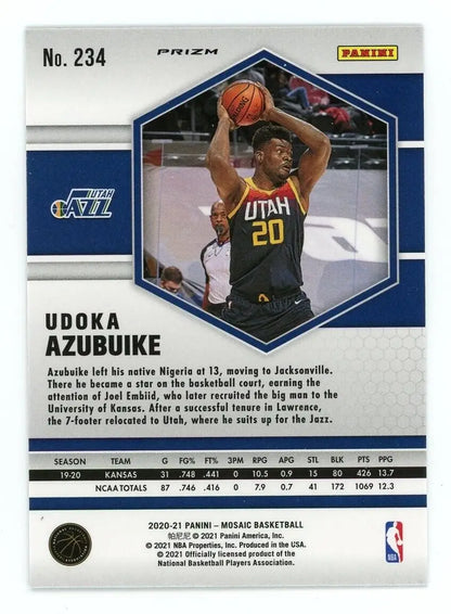 Panini Mosaic Udoka Azubuike Pink Camo Rookie Card for Utah Jazz NBA collectors