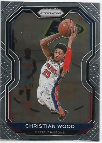 Christian Wood basketball card from 2020-21 Panini Prizm NM-MT Pistons original gloss