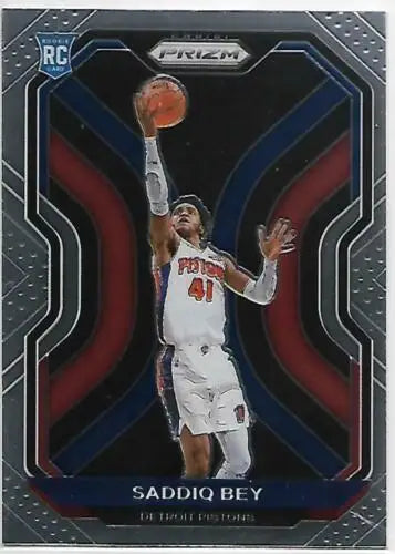 Saddiq Bey basketball card 2020-21 Panini Prizm original gloss NM-MT RC Pistons