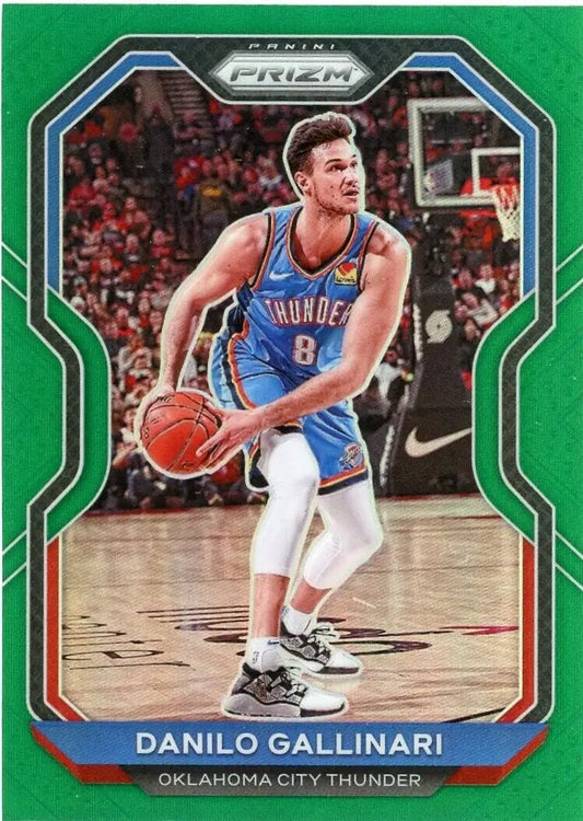 Danilo Gallinari Green basketball card from 2020-21 Panini Prizm Oklahoma City Thunder