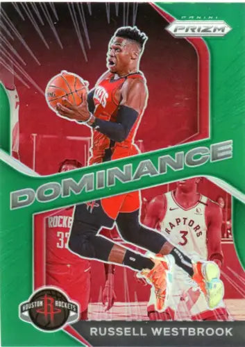 2020-21 Panini Prizm Dominance Prizms Green Russell Westbrook Rockets card NM-MT