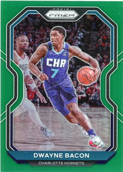 Dwayne Bacon Green basketball card from 2020-21 Panini Prizm Charlotte Hornets #39