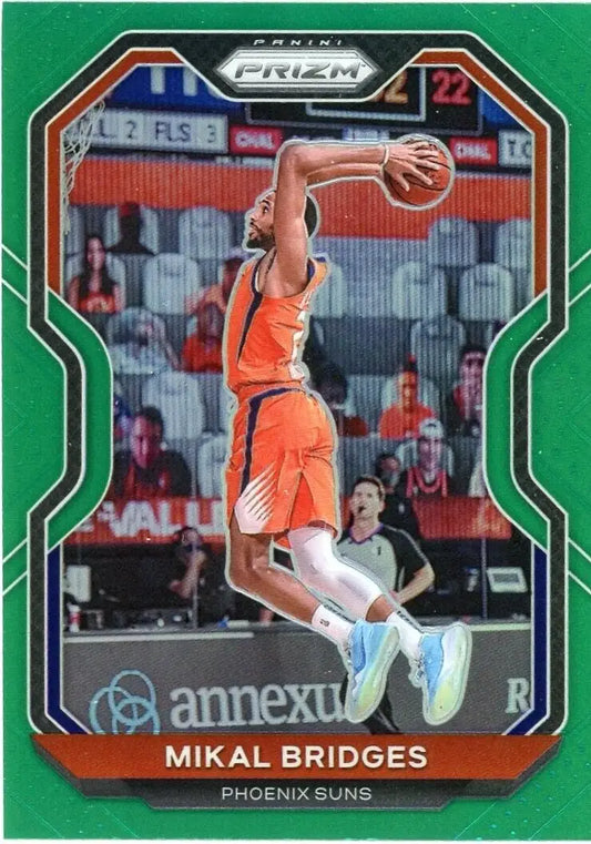 2020-21 Panini Prizm Mikal Bridges Green Phoenix Suns NBA Basketball Card #204