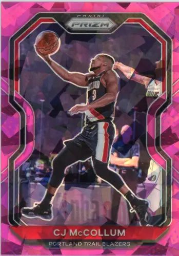 2020-21 Panini Prizm Pink Ice CJ McCollum Portland Trail Blazers Basketball Card