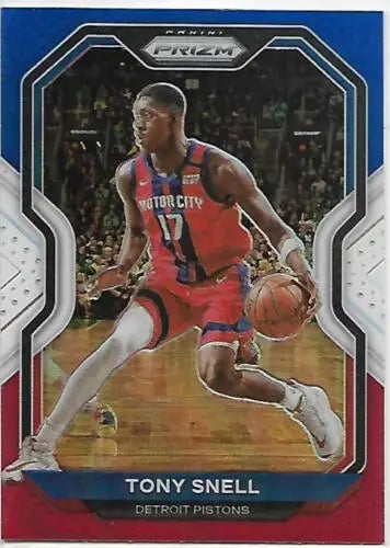 Tony Snell basketball card 2020-21 Panini Prizm Red White Blue original gloss NM-MT Pistons