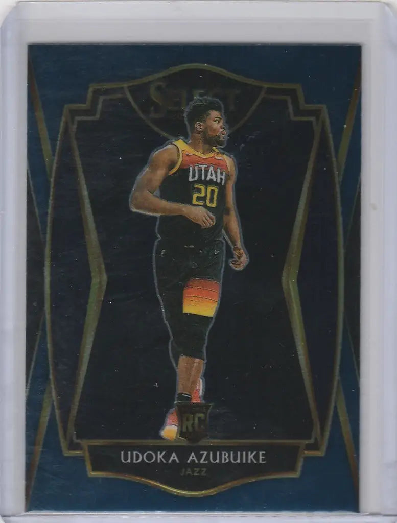 Basketball trading card of Udoka Azubuike in 2020-21 Panini Select Blue #171 Utah Jazz