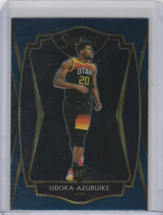 Basketball trading card of Udoka Azubuike in 2020-21 Panini Select Blue #171 Utah Jazz