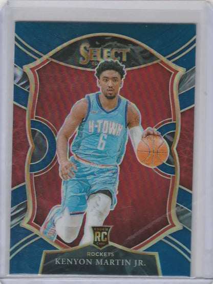 Basketball trading card of Kenyon Martin Jr in Panini Select Blue from Houston Rockets