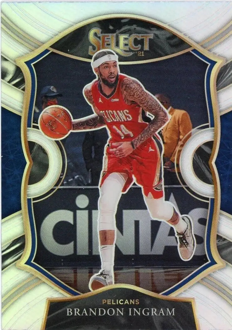 Brandon Ingram Silver basketball card from 2020-21 Panini Select New Orleans Pelicans