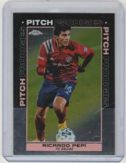 Soccer trading card of Ricardo Pepi from FC Dallas 2020-21 Topps Chrome collection