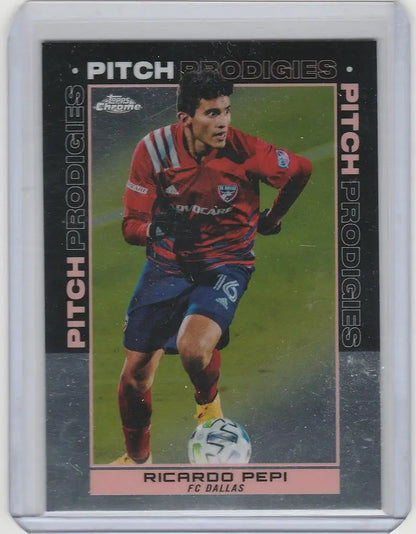 Soccer trading card of Ricardo Pepi FC Dallas from MLS Pitch Prodigies series