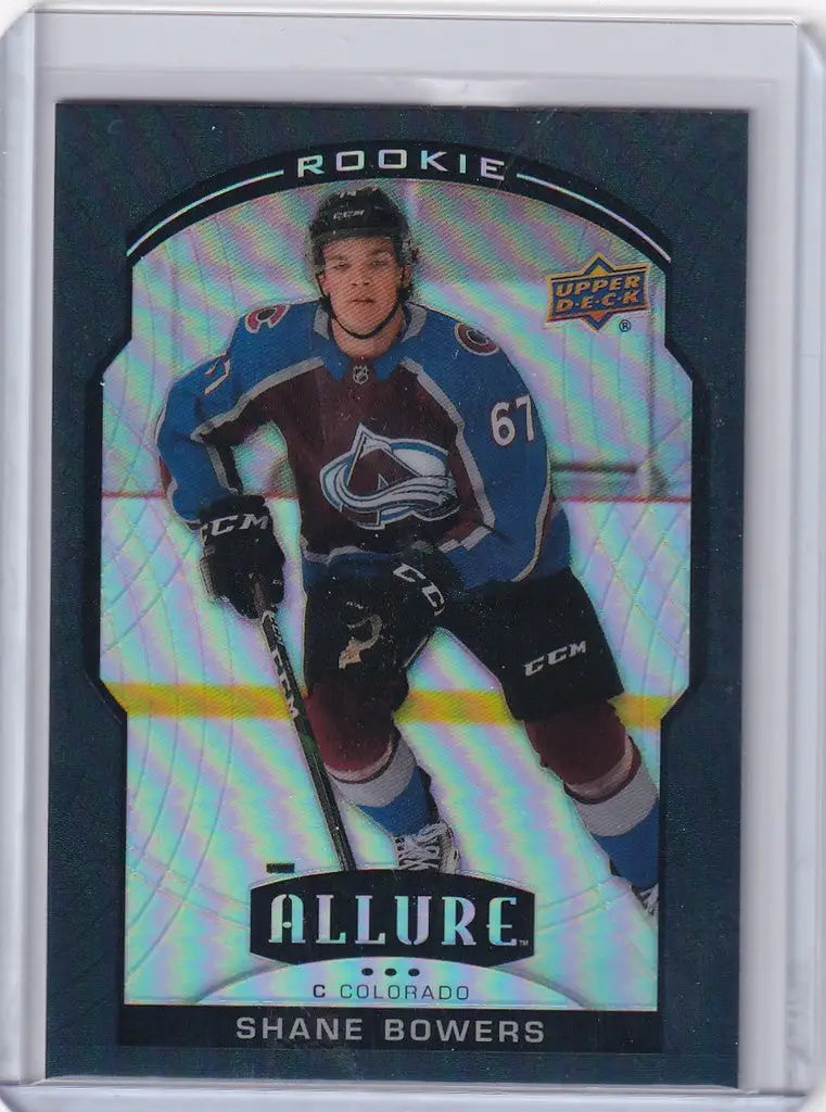 Hockey trading card of Shane Bowers Colorado Avalanche from Upper Deck Allure Black