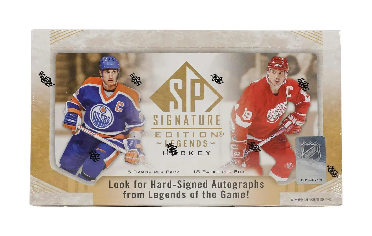 2020-21 Upper Deck SP Signature Legends Hockey Hobby Box featuring Oilers and Red Wings players